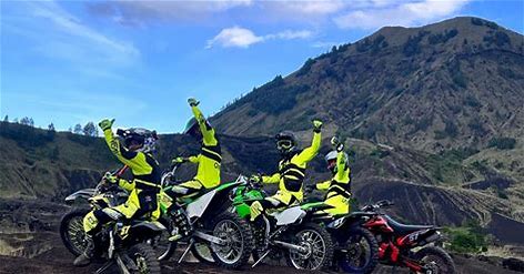 Dirt Bike on Volcano